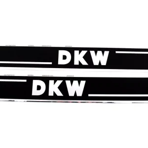 Bestseller Tank Aufkleber Maße 330mm x 40mm Mattschwarz Glanzweiß für DKW Mofa, Moped Typ 510, 511, 512, 513