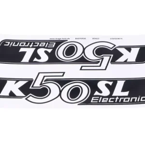 Rabatt Aufkleber Satz MOGA 2 Stück 160mm x 40mm für Hercules K 50 SL Electronic