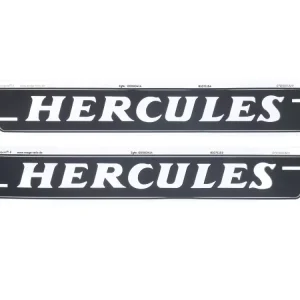Kostenfreie Lieferung Tank Aufkleber Set 270x34mm 2 Stück für Hercules HR 1, Hobby Rider mattschwarz mit weisser Schrift