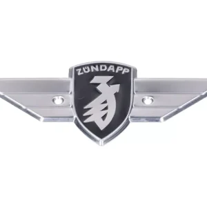 Beinschild Emblem 107mm x 45mm Lochabstand 36mm für Zündapp R 50, RS KS C Sport Combinette, Super Combinette Highlight