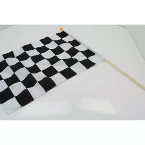 Solange Der Vorrat Reicht Fahne Stoff 450mm x 290mm Schwarz-Weiß für Mofa, Moped, Mokick