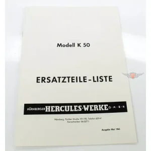 Neu Teilekatalog Hercules für K 50