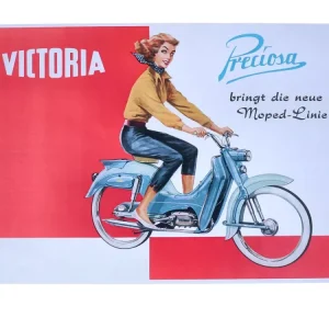 Werbeplakat Preciosa 50er Jahre für Victoria Moped Expressversand