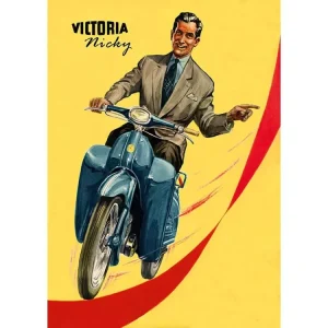 Werbeplakat Nachdruck 42cm 29cm für Mofa Mokick Bestseller