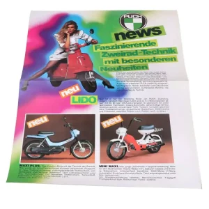 Original Prospekt für Puch Lido Maxi Plus Ranger Monza Kostenloser Rückversand