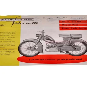 Gratis Versand Original Flyer/Prospekt A5 in Englisch für Zündapp Falconette 2,3PS