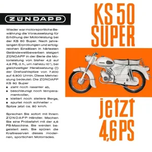 Neue Ware Prospekt KS50 für Zündapp Super