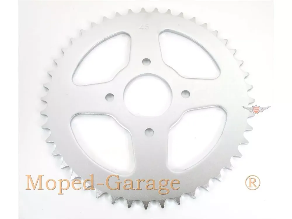 Kettenrad Presto Aluminium 45 Zähne 4 Loch für Hercules Prima 1, 2, 3, 4, 5, 6, MP MF M HR Hobby Rider, P MX SX, Optima Pronto, Presto, Garelli Cross 40, KTM 505, Zündapp A 25 Automatic Typ 460-01, 460-02 Sichere Zahlung