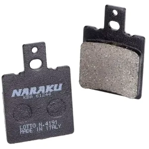 Bremsbeläge Naraku organisch für Aprilia AF1, RS 125, Keeway, Hyosung Boomer Zertifiziert