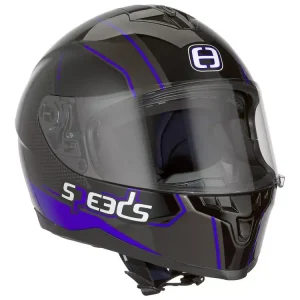 Bestseller Helm Speeds Integral Race II Graphic schwarz / titanium / blau Größe L (59-60cm)
