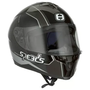 Letzte Chance Helm Speeds Integral Race II Graphic schwarz / titanium / silber Größe M (57-58cm)