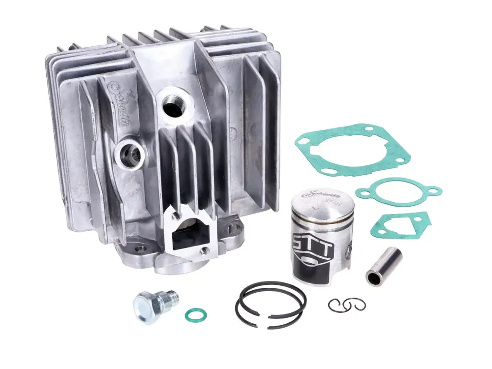 Aktuell Zylinderkit Schmitt 50ccm/38mm (44mm Hub) Version Mokick für Sachs 504, 505, Hercules Prima