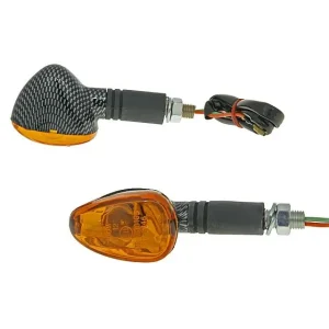 Neu Im Sortiment Blinker Set M10 Carbon-Look Doozy orange, lang