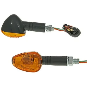 Sonderangebot Blinker Set M10 schwarz Doozy orange, lang