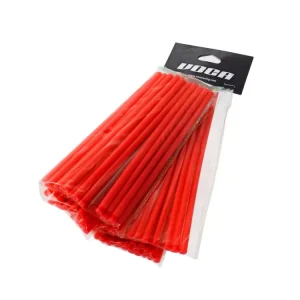 Speichencover Set VOCA 215mm vorn, 190mm hinten - je 38 Stück - rot Geprüft