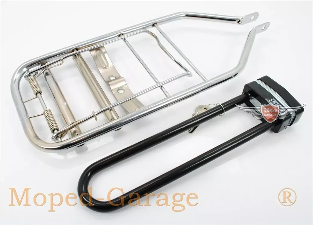 Chrom Gepäckträger mit Bügel Schloß Puch Maxi S Mofa Moped Preisknaller