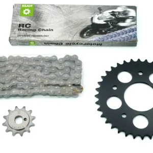 Kettensatz Esjot 1 Satz Teilung 415 Ritzel Z12, Kettenrad Z36 M15 x 12 mm für Kreidler Florett LF, Kreidler Florett LH, Kreidler Florett RMC Neuheit