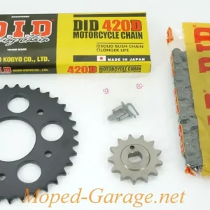 Kettensatz DID 1 Satz (3-teilig) Teilung 420 102 Glieder Ritzel Z13, Kettenrad Z35 für Kreidler, Florett RS K 54/53 Jetzt Kaufen