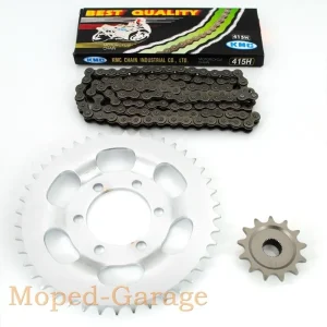 Kettensatz 120 Glieder Ritzel Z13, Kettenrad Z43 für Zündapp GTS 50, C 50 Sport Bestseller