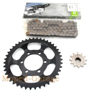 Sale Kettensatz Esjot 1 Satz (3-teilig) 110 Glieder Ritzel Z12, Kettenrad Z43 für Zündapp, CX 50, Hai 50, Typ 448