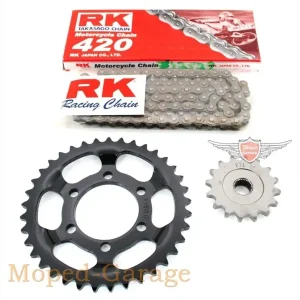 Kettensatz Esjot 1 Satz (3-teilig) 114 Glieder Ritzel Z16, Kettenrad Z37 für Zündapp KS 50 Sport, Zündapp KS 50 Cross, Zündapp KS 50 Super Sport, Zündapp KS 50 WC Online Kaufen