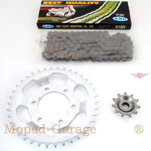 KMC ISO 9001 Kettensatz Zündapp Sport Combinette 11 Ritzel 38 Kettenrad Typ 515 Expressversand