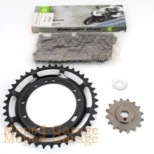 Kettensatz Esjot für Kreidler Flory MF 20 22 16 Ritzel 42 Kettenrad 415 Kette Markenprodukt