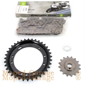 Preisknaller Esjot Kettensatz Kreidler Flory MF 20 22 Original Tuning 16 Ritzel 36 Kettenrad