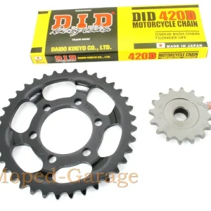 Bestpreis Esjot Kettensatz Zündapp KS 50 Sport Cross 16 Ritzel 37 Kettenrad