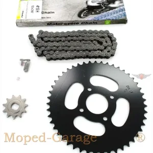 Kettensatz Esjot für Hercules Prima 4S 5S 47 Kettenrad 11 Ritzel Sachs Motor Neu