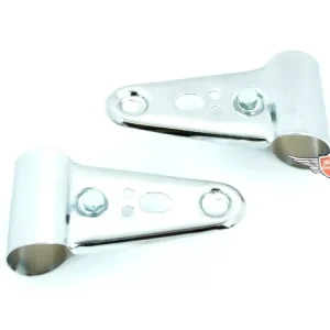 Scheinwerferhalter Satz 26-30mm universal chrom für Mofa, Moped, Mokick Neuheit
