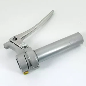 Bestpreis Gasgriff Metall Silber 22mm 100mm für Zündapp, Kreidler, Hercules, Puch, KTM, DKW, Miele, Rixe, NSU, Gritzner, Bauer Mofa, Moped
