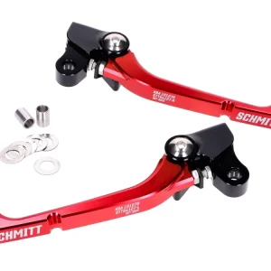 Must-Have Bremshebel Kupplungshebel Set Schmitt Handanker CNC Aluminium schwarz-rot für Simson S50, S51, S53, KR51/2, SR50, SR80