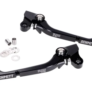 Bremshebel Kupplungshebel Set Schmitt Handanker CNC Aluminium schwarz-schwarz für Simson S50, S51, S53, KR51/2, SR50, SR80 Solange Der Vorrat Reicht