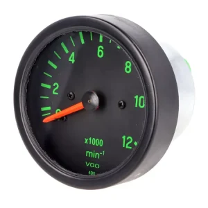 Echt Drehzahlmesser 12.000U/min schwarz/grün für Kreidler, Hercules, Puch, Zündapp