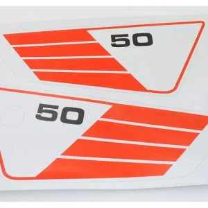 Aufkleber Satz Seitendeckel 50 rot weiß für Yamaha FS1 3E9 3E8, RD 50 Sofort Bestellen