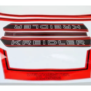 Aufkleber Satz Tank Sitz Heck Weltmeister rot für Kreidler Florett, RS, RMC, K54 Expressversand