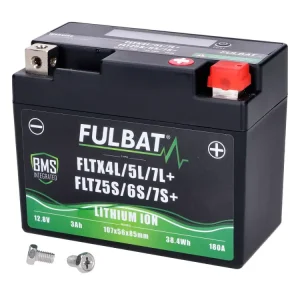 Batterie Fulbat FLTX4L/5L/7L+ - FLTZ5S/6S/7S+ Lithium LiFePO4 12V 3Ah 180A Markenprodukt