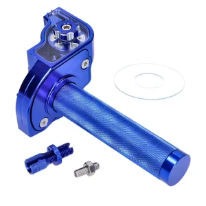 Kurzhubgasgriff blau CNC für 22mm Lenker für Mofa, Moped Direkt Vom Hersteller