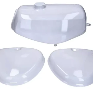 B-Ware Benzintank und Seitendeckel Set weiß für Simson S50, S51, S70 Neue Kollektion