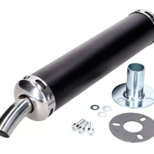 Preisreduziert Endschalldämpfer Motegra schwarz inkl. Dichtung für Simson S50, S51, S70