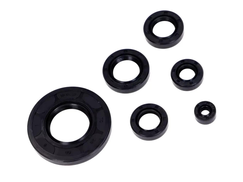 Gratis Versand Wellendichtring Satz 6-teilig schwarz für Honda MT 50, MB 50 Mokick