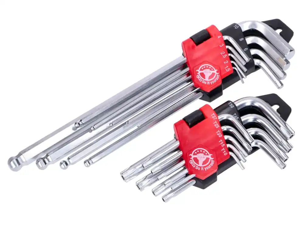 Innensechskant- und TX-Schlüssel Satz 18-teilig Bestpreis