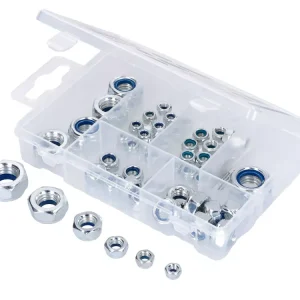 Muttern-Sortiment selbstsichernd metrisch M4 - M12 53-teilig Neuheit