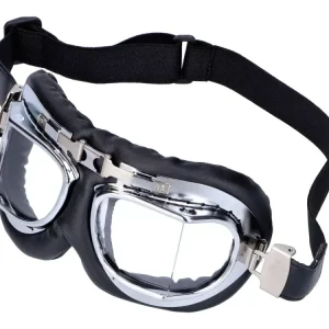 Motorradbrille Classic Chrom Retro Look Markenprodukt