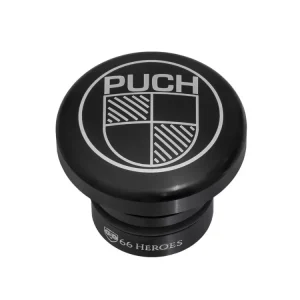 Letzte Chance Tankdeckel 66Heroes mit Puch-Logo rund schwarz für Puch Maxi