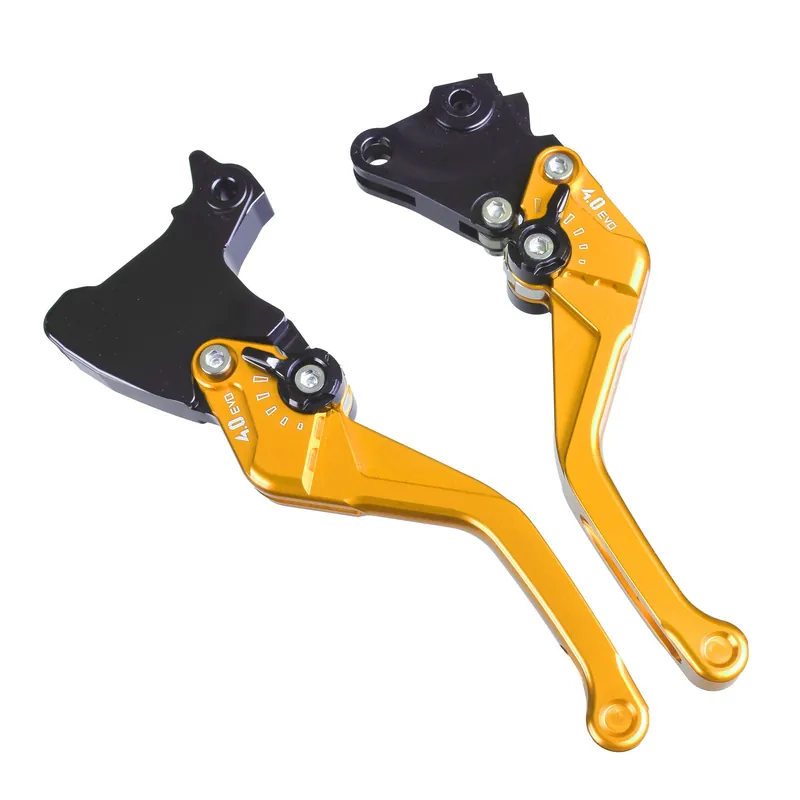 Schneller Versand PUIG Bremshebel + Kupplungshebel Set v4 kurz gold (für: Yamaha MT-09 Tracer ABS RN29 15-16 )