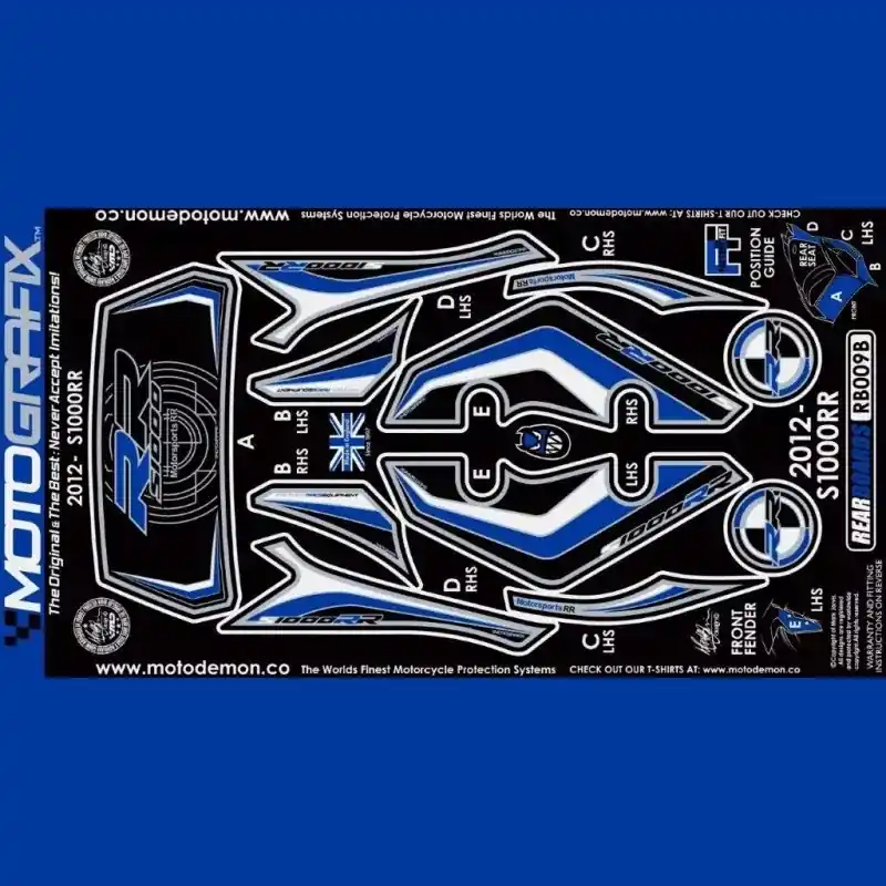 Motografix Steinschlagschutz hinten passend für BMW S 1000 RR 2012-2014 Preisreduziert