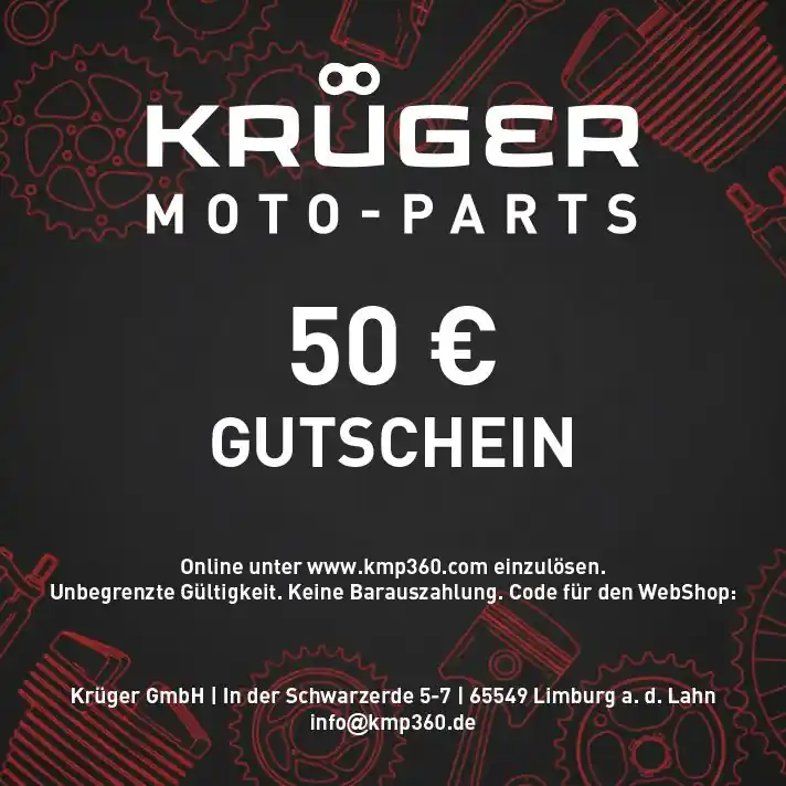 Krüger Moto-Parts Geschenk-Gutschein KMP360.de 50 EURO EKG-KMP-50 Ausverkauf