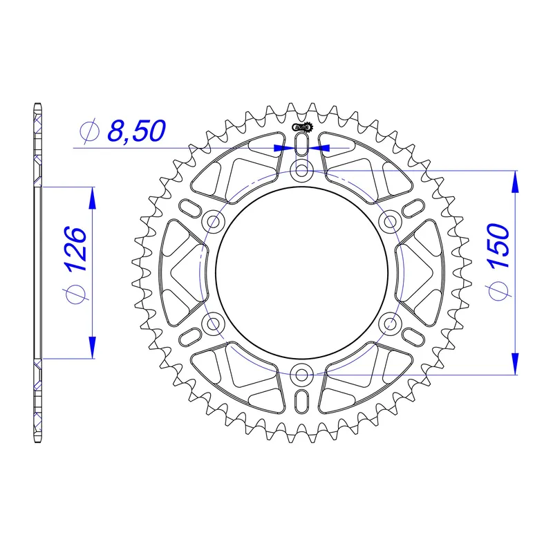 AFAM Kettenrad ALU #520 S/C 210000+49 Gratis Versand